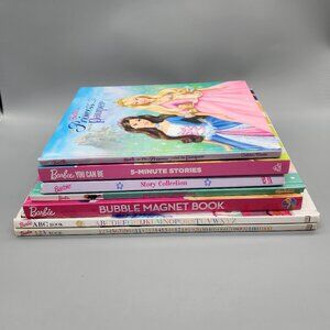 Barbie Book Lot - Princess, Story Collection, ABC, 123, Journal, Magnet Book